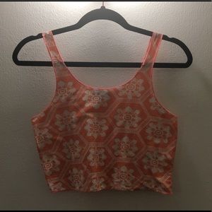 Orange/Coral cropped tank